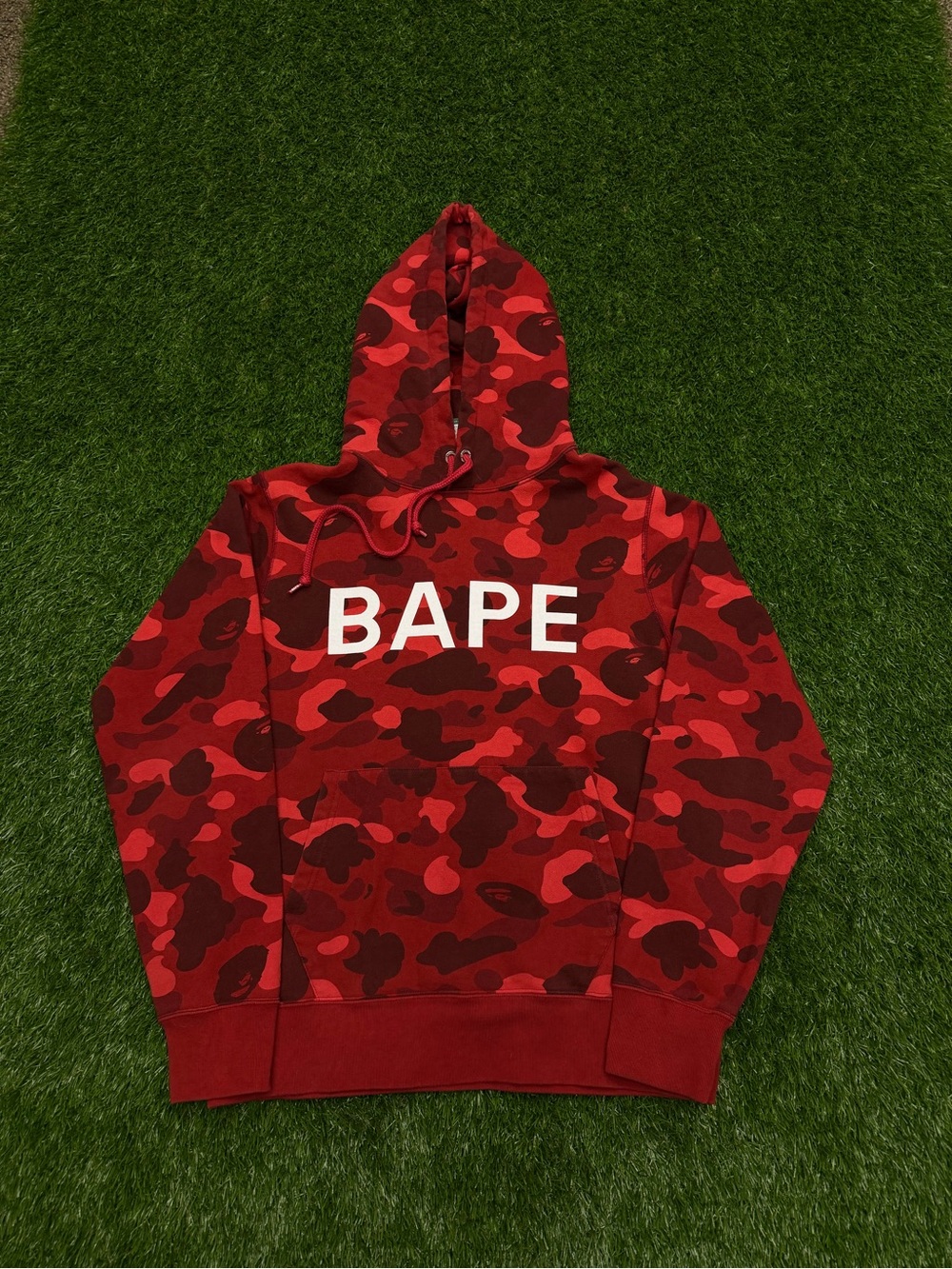 BAPE / A BATHING APE RED CAMO PULLOVER HOODIE